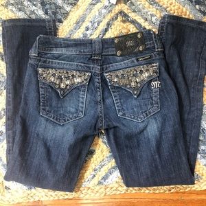 Miss Me Embellished Skinny Dark Wash Jeans 26